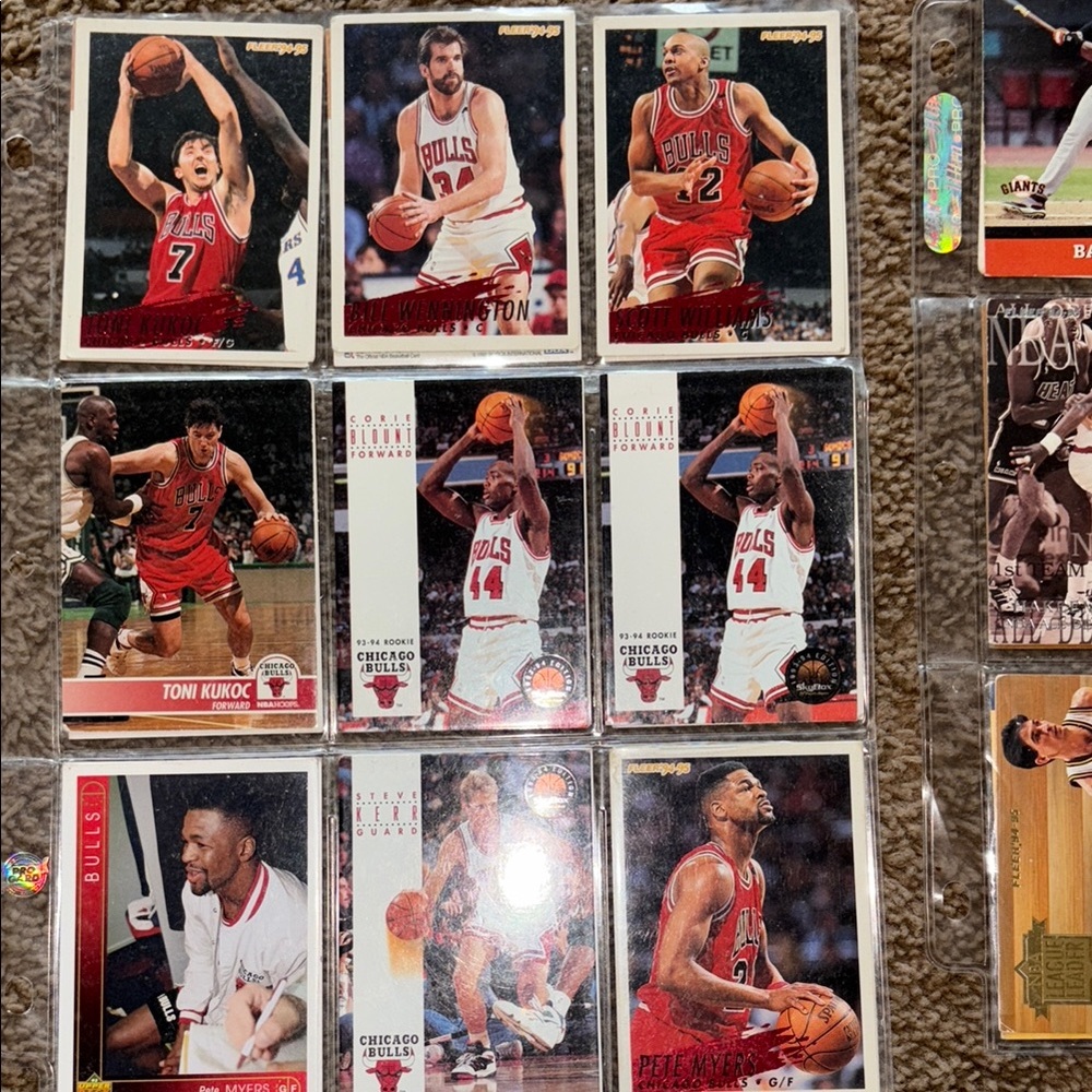 NBA Red and White Basketball Trading Cards Collection